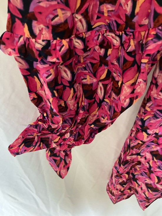 Entro: Pink Floral Long Sleeve Dress- M - Picture 11 of 16